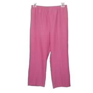 Pink Grandma Pants SZ L Petite - Vintage Pull On Elastic Waist